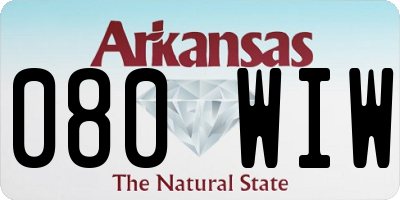 AR license plate 080WIW