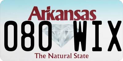 AR license plate 080WIX