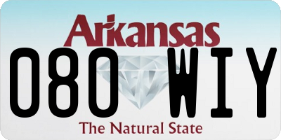 AR license plate 080WIY