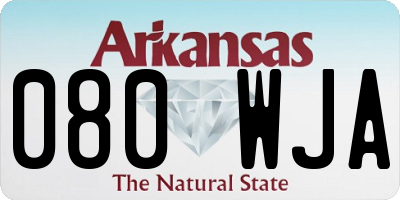 AR license plate 080WJA