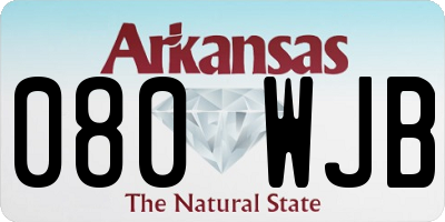 AR license plate 080WJB