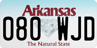 AR license plate 080WJD