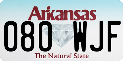 AR license plate 080WJF