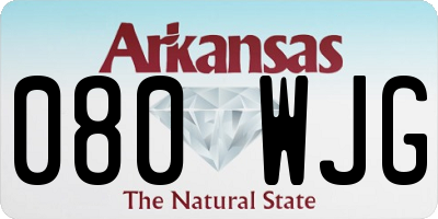 AR license plate 080WJG