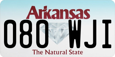 AR license plate 080WJI