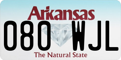 AR license plate 080WJL