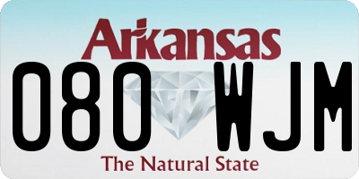 AR license plate 080WJM