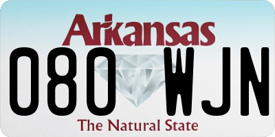 AR license plate 080WJN