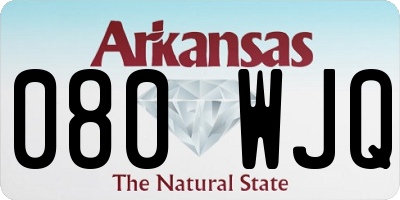 AR license plate 080WJQ