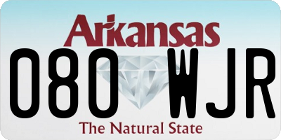 AR license plate 080WJR
