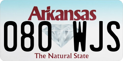 AR license plate 080WJS