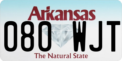 AR license plate 080WJT