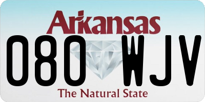 AR license plate 080WJV
