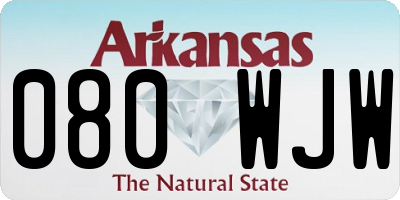 AR license plate 080WJW