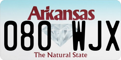 AR license plate 080WJX
