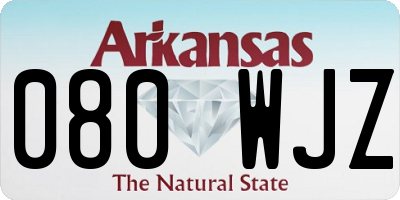AR license plate 080WJZ
