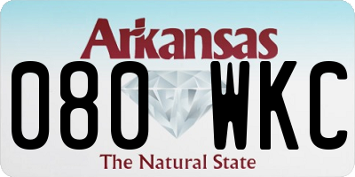 AR license plate 080WKC