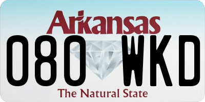 AR license plate 080WKD