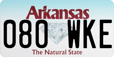 AR license plate 080WKE