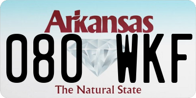 AR license plate 080WKF
