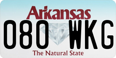 AR license plate 080WKG
