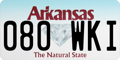 AR license plate 080WKI