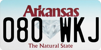 AR license plate 080WKJ