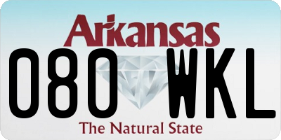 AR license plate 080WKL