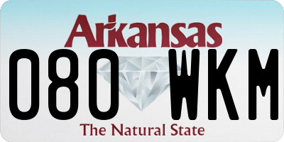 AR license plate 080WKM