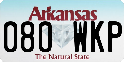 AR license plate 080WKP