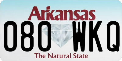 AR license plate 080WKQ