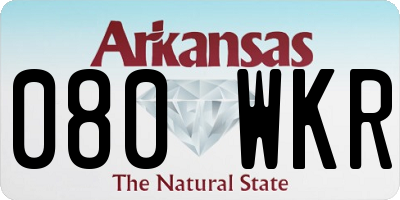 AR license plate 080WKR