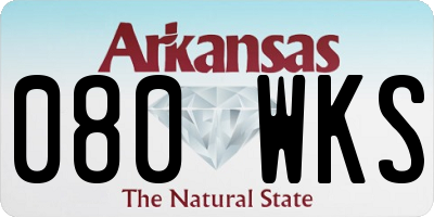 AR license plate 080WKS