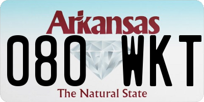 AR license plate 080WKT