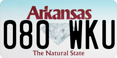 AR license plate 080WKU