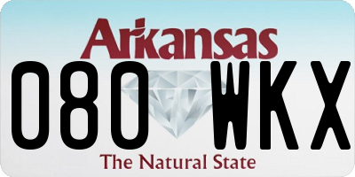AR license plate 080WKX