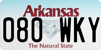 AR license plate 080WKY