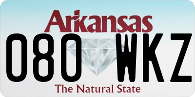 AR license plate 080WKZ