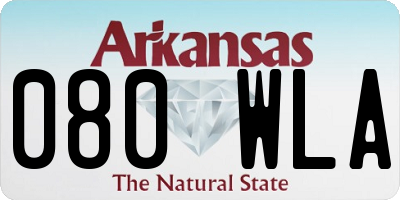 AR license plate 080WLA