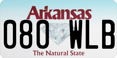 AR license plate 080WLB