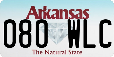 AR license plate 080WLC