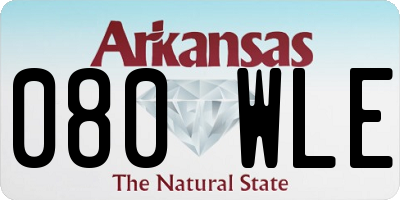 AR license plate 080WLE