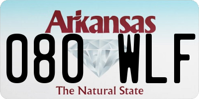 AR license plate 080WLF