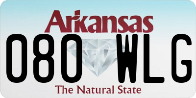 AR license plate 080WLG