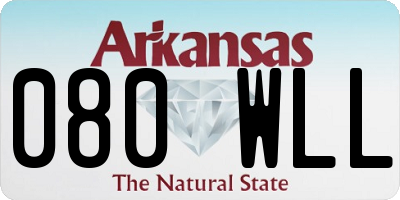 AR license plate 080WLL