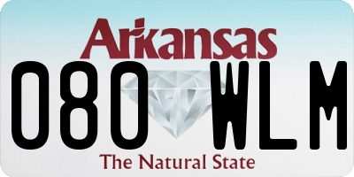 AR license plate 080WLM