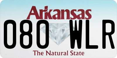 AR license plate 080WLR