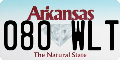 AR license plate 080WLT