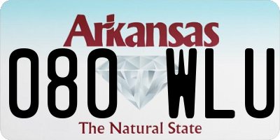 AR license plate 080WLU