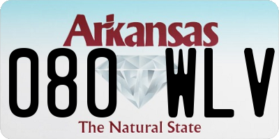 AR license plate 080WLV